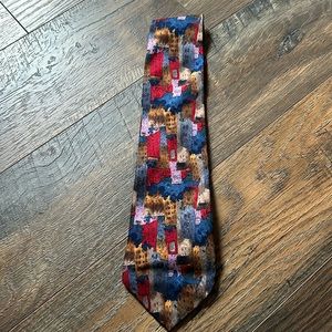 Jerry Garcia Vintage 100% silk Cityscape Tie Made in USA